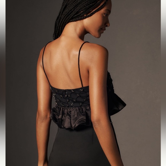 NWT Black Beaded Top Size Large by Anthropologie - Picture 3 of 13